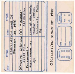 Oscillation Zone IV - 1985